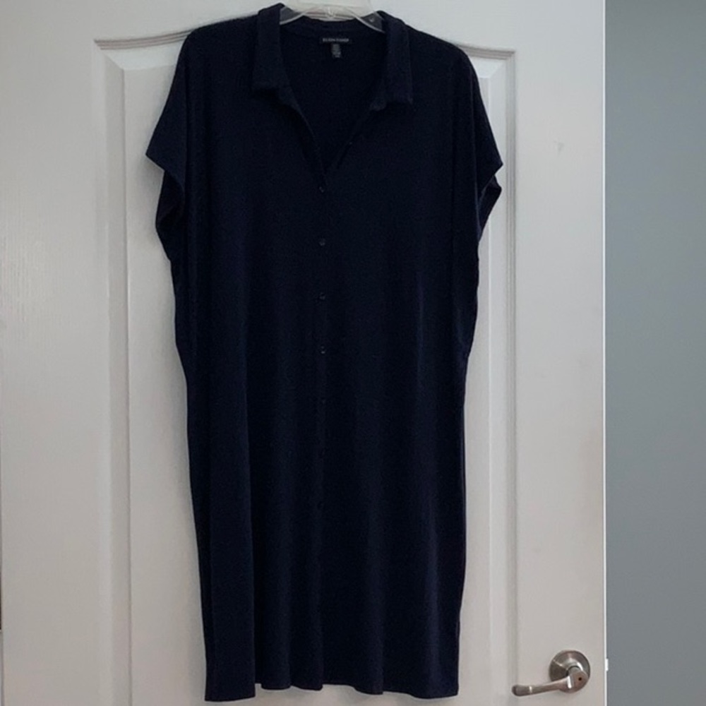 Eileen Fisher Button Down Boxy Shirt Dress